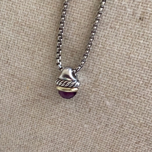 David Yurman sterling chain with amethyst - Picture 2 of 5